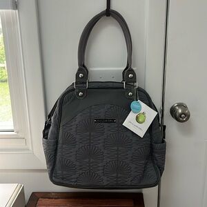 Petunia Pickle Bottom Champs-Elysees Stop Embossed Satchel Diaper Bag,NWT
